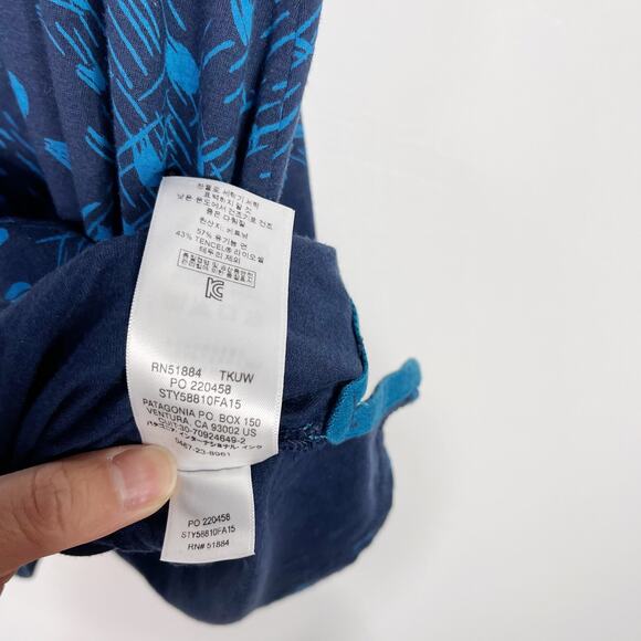 Patagonia XSmall XS Kamala Henley Safari 3/4 Sleeve Dress Blue Casual Athletic - Picture 10 of 12